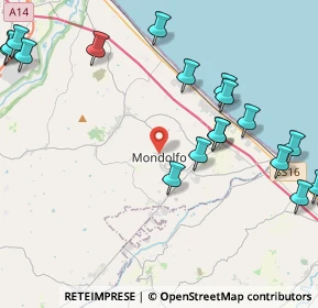 Mappa Via Guglielmo Marconi, 61037 Mondolfo PU, Italia (5.7925)