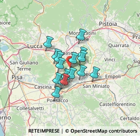 Mappa SP 8 della Val di Nievole, 56029 Santa Croce sull'Arno PI, Italia (8.59625)