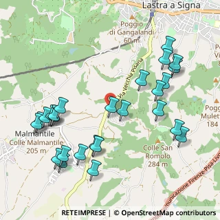 Mappa Via degli Oleandri, 50055 Lastra a Signa FI, Italia (1.21538)