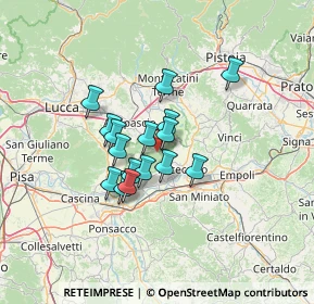 Mappa Via Romana Lucchese, 50054 Fucecchio FI, Italia (9.72188)