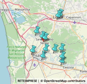 Mappa Piazzale Donatello, 56017 San Giuliano Terme PI, Italia (6.27917)