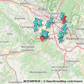 Mappa SP Vecchia Pisana, 50055 Lastra a Signa FI, Italia (6.74533)