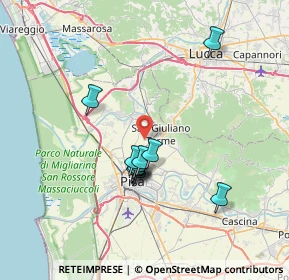 Mappa 56017 San Giuliano Terme PI, Italia (6.07636)