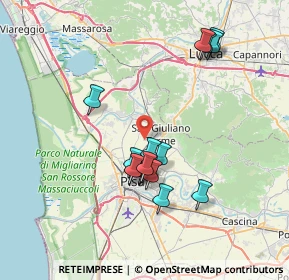 Mappa 56017 San Giuliano Terme PI, Italia (6.97563)