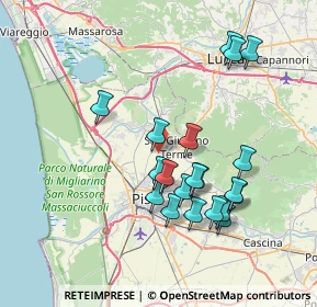 Mappa 56017 San Giuliano Terme PI, Italia (7.395)