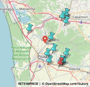 Mappa 56017 San Giuliano Terme PI, Italia (8.24571)