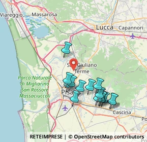 Mappa 56017 San Giuliano Terme PI, Italia (7.556)