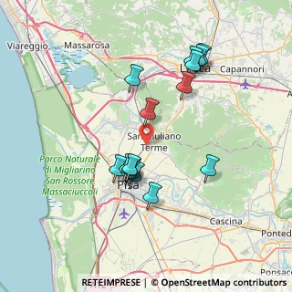 Mappa Via Cesare Beccaria, 56017 San Giuliano Terme PI, Italia (7.05333)