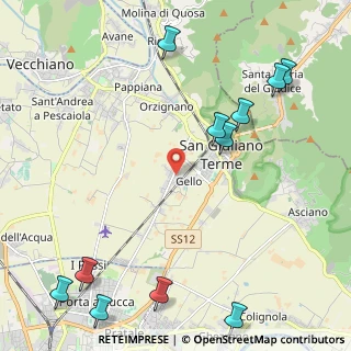 Mappa Via Giacomo Matteotti, 56017 San Giuliano Terme PI, Italia (3.09182)