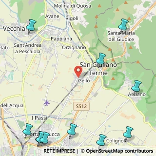 Mappa Via Giacomo Matteotti, 56017 San Giuliano Terme PI, Italia (3.81455)