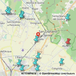 Mappa Via Giacomo Matteotti, 56017 San Giuliano Terme PI, Italia (3.47571)
