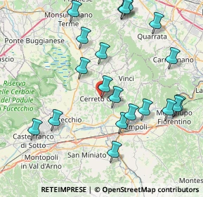 Mappa Via dei Ponti Medicei, 50050 Cerreto Guidi FI, Italia (9.136)