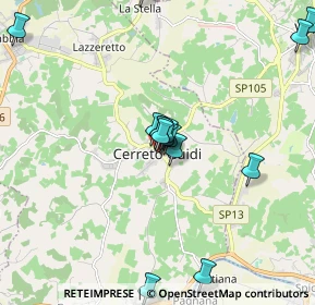 Mappa Piazza Umberto I, 50050 Cerreto Guidi FI, Italia (2.502)