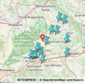 Mappa Via Poggio Osanna, 50054 Fucecchio FI, Italia (7.02231)