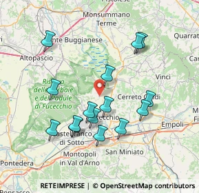Mappa Via Poggio Osanna, 50054 Fucecchio FI, Italia (7.346)