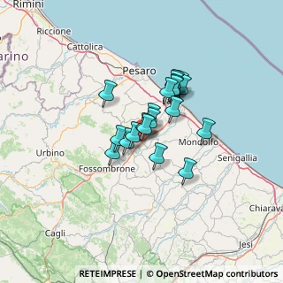 Mappa 61030 Colli al Metauro PU, Italia (8.9115)