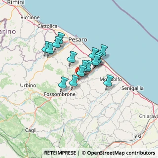 Mappa 61030 Colli al Metauro PU, Italia (9.78438)