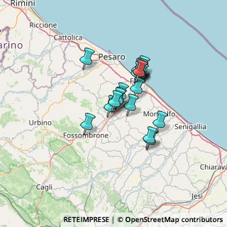 Mappa 61030 Colli al Metauro PU, Italia (9.4975)