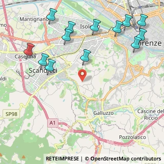 Mappa Strada Vicinale del Ferrone a Bagnaia, 50124 Firenze FI, Italia (2.82077)