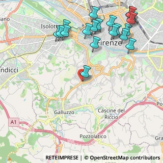 Mappa Via Beata Angela da Foligno, 50124 Firenze FI, Italia (2.8105)
