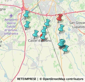 Mappa Via Pietro Aretino, 37060 Castel d'Azzano VR, Italia (3.05833)