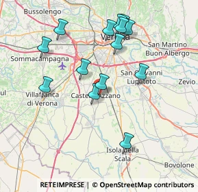 Mappa Via Pietro Aretino, 37060 Castel d'Azzano VR, Italia (7.63143)