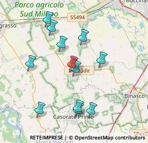 Mappa Via Don Bosco, 20088 Rosate MI, Italia (3.74083)