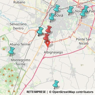 Mappa Via Guglielmo Marconi, 35020 Albignasego PD, Italia (5.23455)