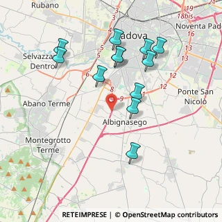 Mappa Via Guglielmo Marconi, 35020 Albignasego PD, Italia (3.84167)