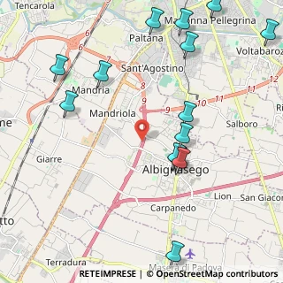 Mappa Via Guglielmo Marconi, 35020 Albignasego PD, Italia (2.61429)
