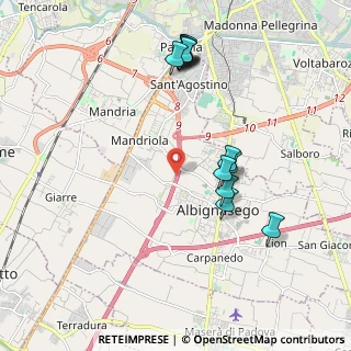 Mappa Via Guglielmo Marconi, 35020 Albignasego PD, Italia (2.08846)