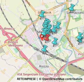 Mappa Via Luigi Cadorna, 20077 Melegnano MI, Italia (0.68389)