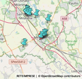 Mappa Via Luigi Cadorna, 20077 Melegnano MI, Italia (3.728)