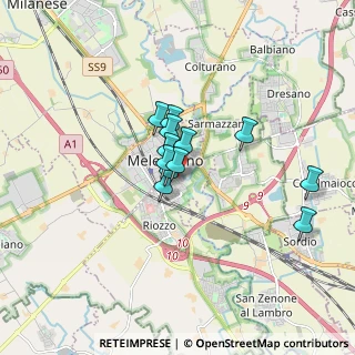 Mappa Via Broggi Izar, 20077 Melegnano MI, Italia (1.12417)