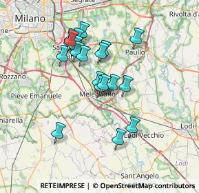 Mappa Piazza F.lli, 20077 Melegnano MI, Italia (6.1395)