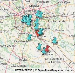 Mappa Via Ernesto Rizzi, 20077 Melegnano MI, Italia (11.5095)