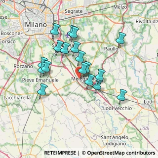 Mappa Via Ernesto Rizzi, 20077 Melegnano MI, Italia (6.46556)
