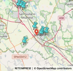 Mappa Via Ernesto Rizzi, 20077 Melegnano MI, Italia (5.00364)