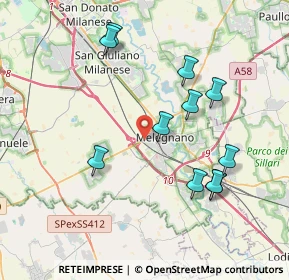 Mappa Via Ernesto Rizzi, 20077 Melegnano MI, Italia (3.86545)