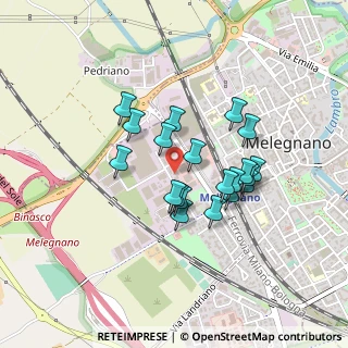 Mappa Via Salvador Allende, 20077 Melegnano MI, Italia (0.346)
