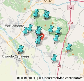 Mappa Cascine luisetta, 10011 Agliè TO, Italia (3.131)