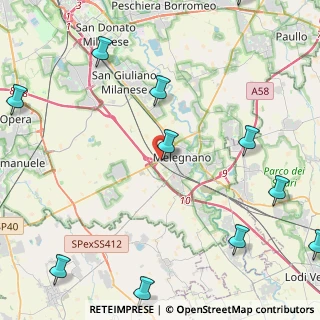 Mappa SP Binasco, 20077 Melegnano MI, Italia (6.65167)