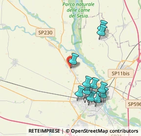 Mappa SS 230 Via Vercelli, 13030 Caresanablot VC (3.88818)