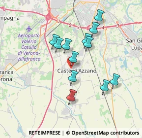 Mappa Via Marconi, 37060 Castel d'Azzano VR, Italia (3.105)