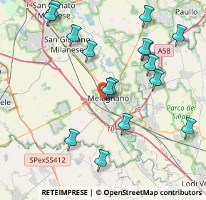 Mappa Via Monsignor Bianchi, 20077 Melegnano MI, Italia (4.435)