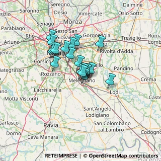 Mappa Via Monsignor Bianchi, 20077 Melegnano MI, Italia (9.3075)