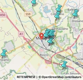 Mappa Via Monsignor Bianchi, 20077 Melegnano MI, Italia (1.96667)