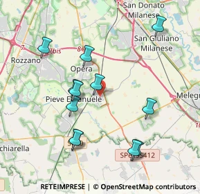 Mappa Via Giuseppe Verdi, 20085 Locate di Triulzi MI, Italia (3.89917)