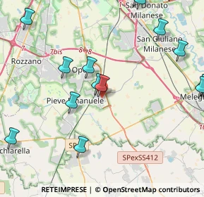 Mappa Via Giuseppe Verdi, 20085 Locate di Triulzi MI, Italia (6.1355)