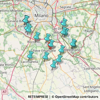 Mappa Via Giuseppe Verdi, 20085 Locate di Triulzi MI, Italia (6.92176)